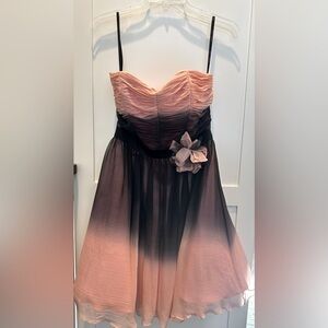 Betsey Johnson party/prom dress, pink and black size 6.